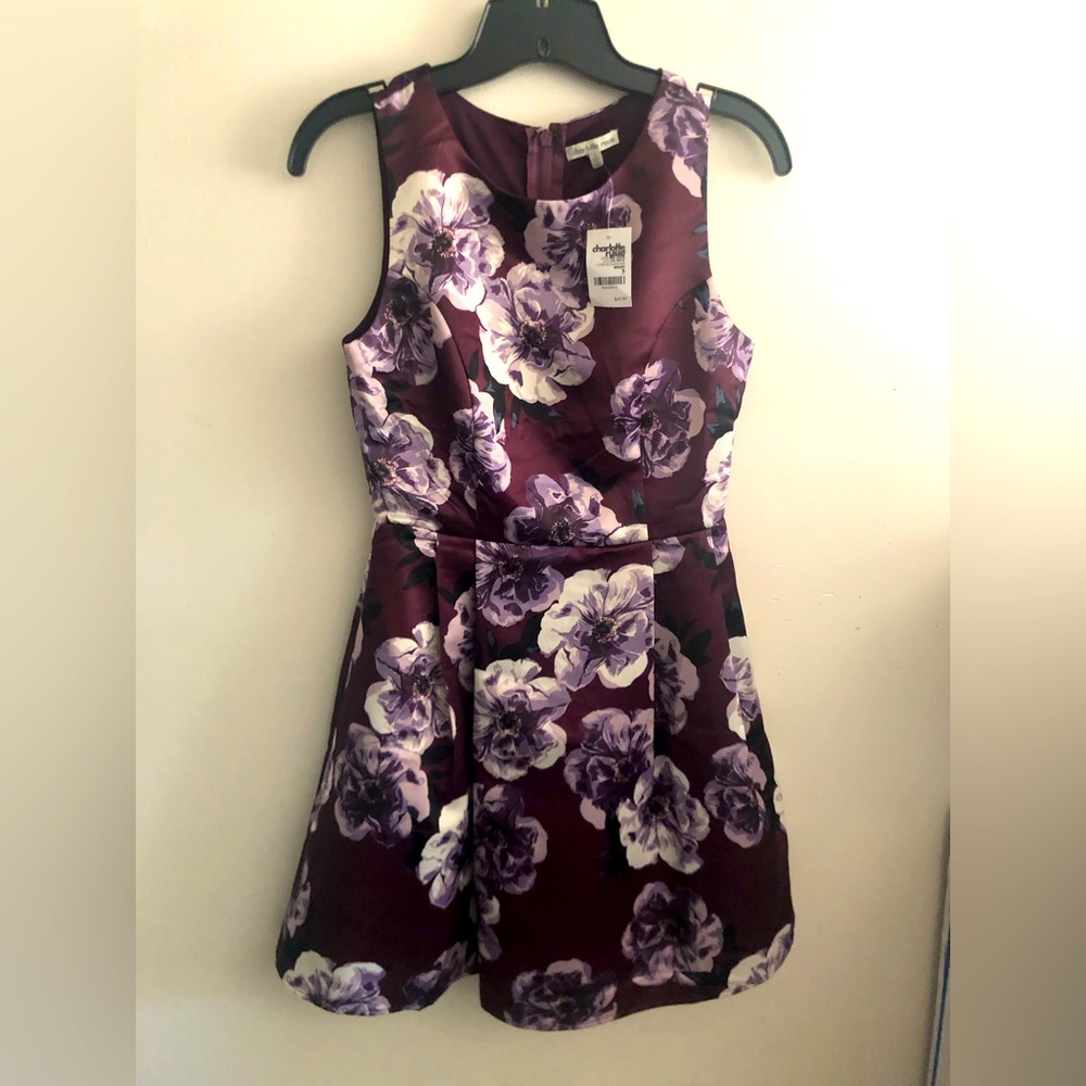 NWT! Charlotte Russe Purple Flower Dress